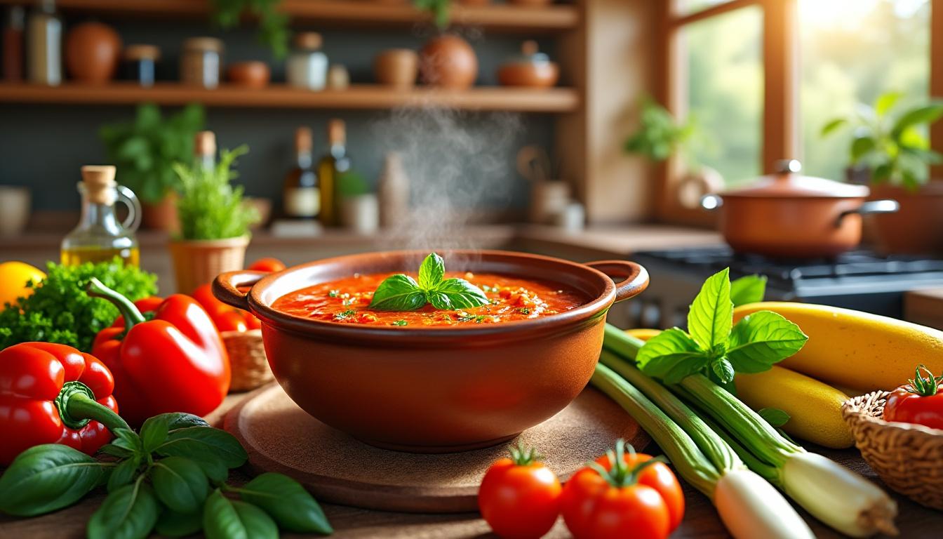 découvrez le mariage savoureux de la gastronomie méditerranéenne avec les soupes liquides de knorr & la potagère. plongez dans des recettes authentiques, riches en ingrédients frais et colorés, pour un voyage culinaire au cœur des saveurs ensoleillées. idéal pour régaler toute la famille !