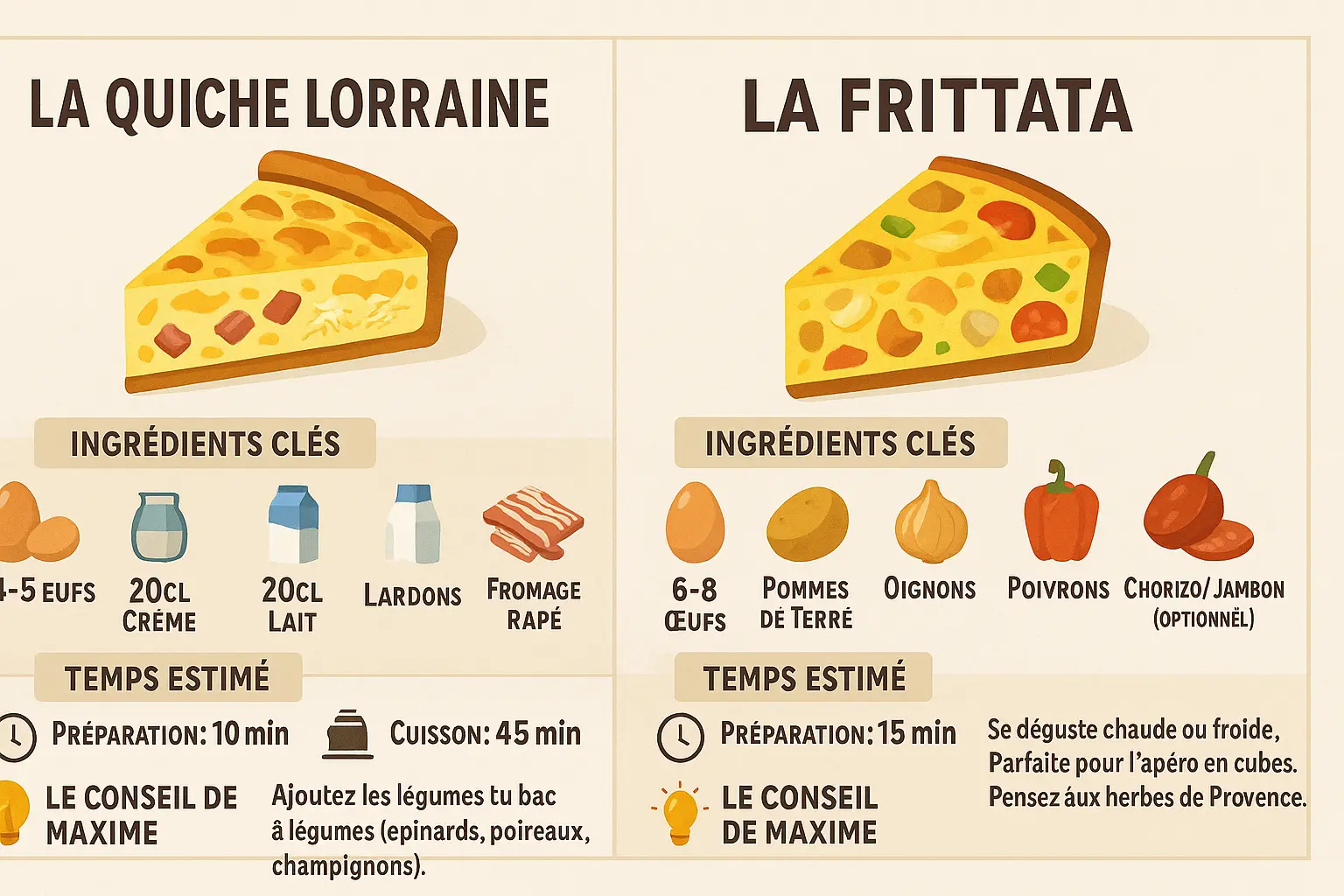 Écouler œufs entiers: recettes variées anti-gaspi 3 Frittata italienne dorée sur une assiette