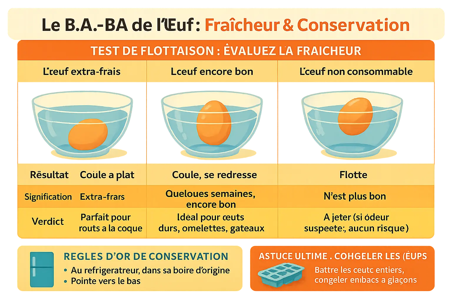 Écouler œufs entiers: recettes variées anti-gaspi 5 Stockage des œufs au réfrigérateur