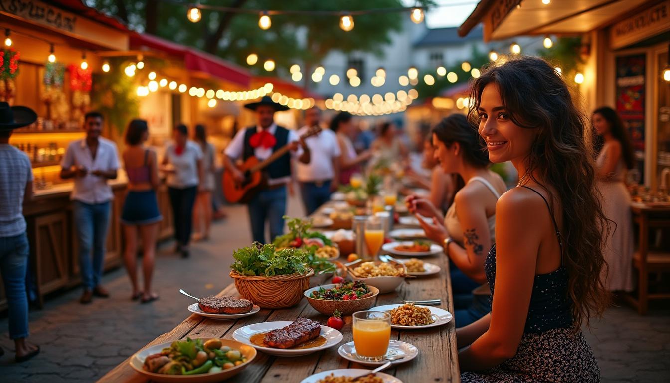 Ăveils des papilles : un marchĂ© nocturne convivial oĂč la gastronomie locale rencontre la fĂȘte mexicaine Ă L'Isle-Jourdain 6 plongez dans une ambiance festive Ă l'isle-jourdain avec le marchĂ© nocturne Ă©veils des papilles : dĂ©couvrez la meilleure gastronomie locale, des spĂ©cialitĂ©s mexicaines, des animations et une atmosphĂšre conviviale pour toute la famille !