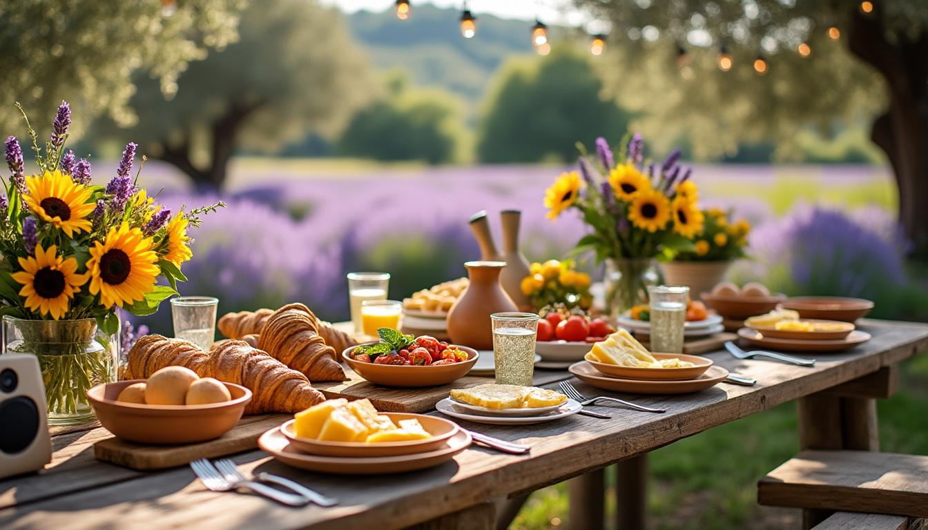 Le brunch dominical façon bastide provençale : recettes, déco et playlist sonore 12 découvrez comment organiser un brunch dominical inspiré des bastides provençales : recettes savoureuses, déco élégante et playlist sonore envoûtante pour une ambiance chaleureuse et conviviale. transformez votre dimanche en une véritable escapade en provence !