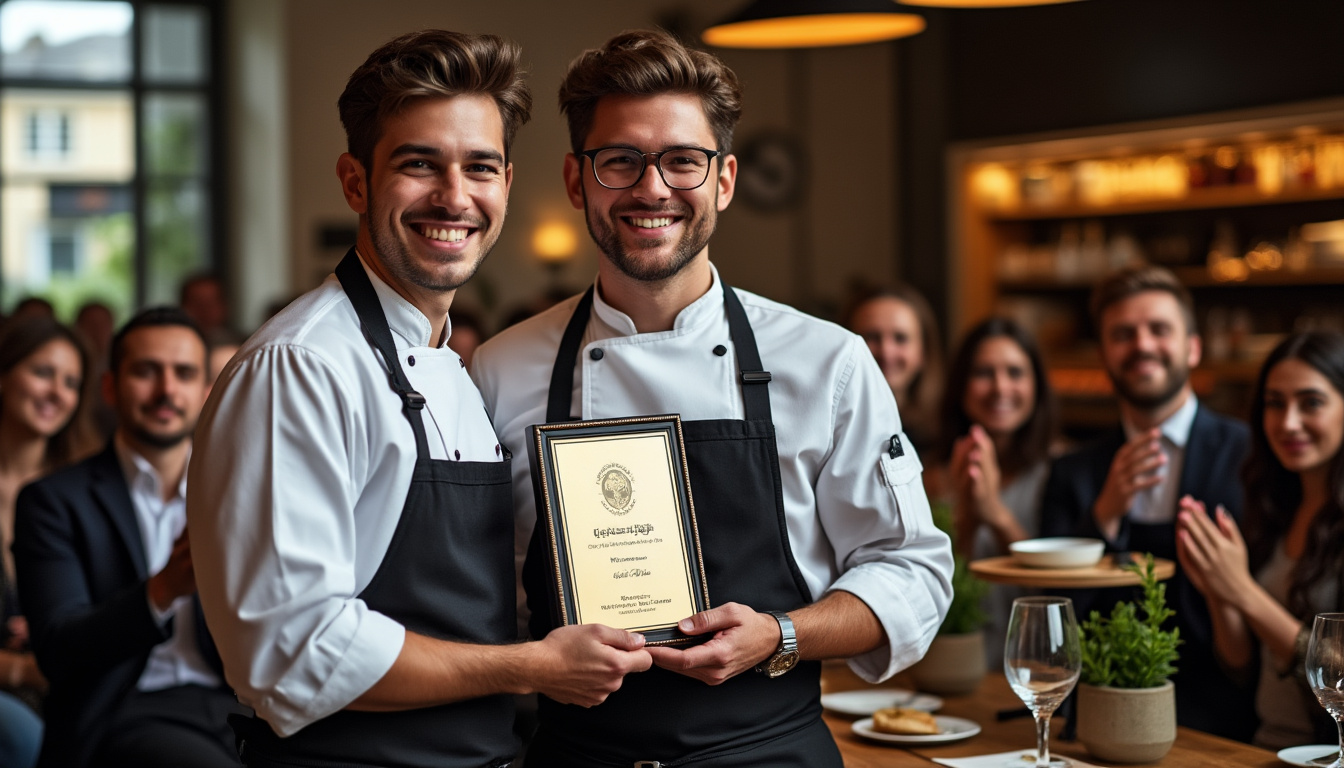 Deux Ă©toiles montantes de la gastronomie du Maine-et-Loire honorĂ©es Ă Paris 6 deux jeunes talents de la gastronomie du maine-et-loire ont Ă©tĂ© rĂ©compensĂ©s Ă paris, mettant en lumiĂšre lâexcellence culinaire de la rĂ©gion. dĂ©couvrez leur parcours et leur reconnaissance nationale.