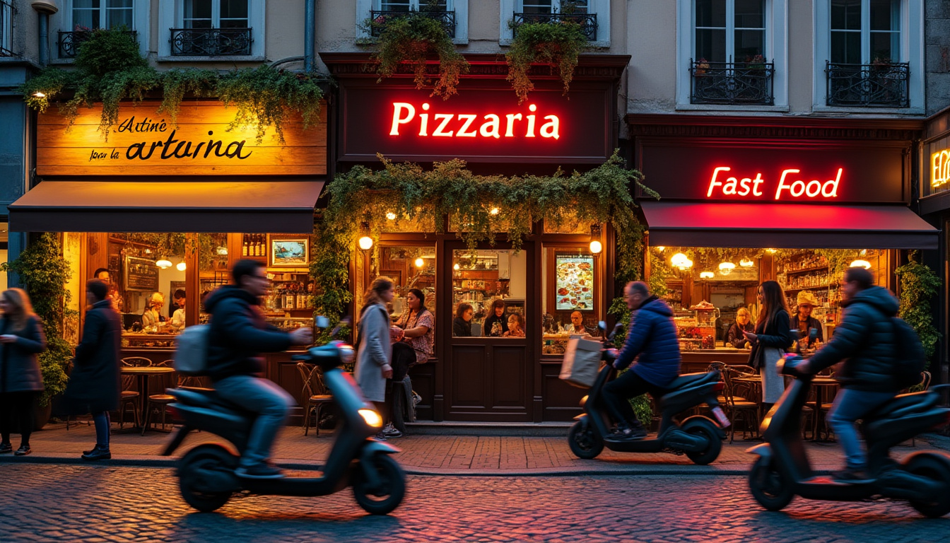 Infographies : Exploration des pizzerias et fast-foods, les visages variés des restaurants français, véritables symboles de la gastronomie 6 découvrez à travers des infographies l'univers des pizzerias et fast-foods en france : une plongée visuelle au cœur de la diversité des restaurants français, véritables symboles de la gastronomie hexagonale.