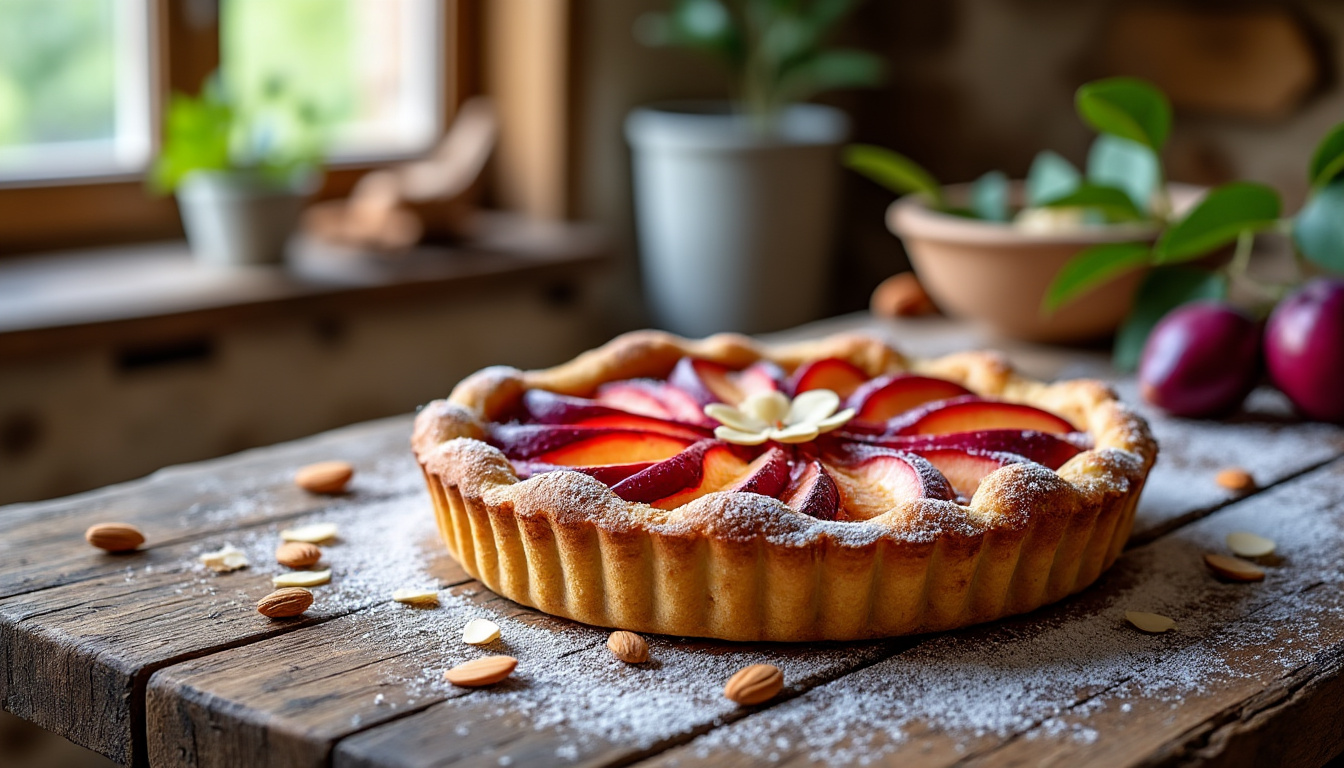 Tarte aux prunes rouges poudre d amande : le tuto simple pour te régaler 6 découvrez comment préparer facilement une délicieuse tarte aux prunes rouges et poudre d'amande grùce à notre tuto simple. suivez nos étapes et régalez-vous avec ce dessert fruité, fondant et savoureux !