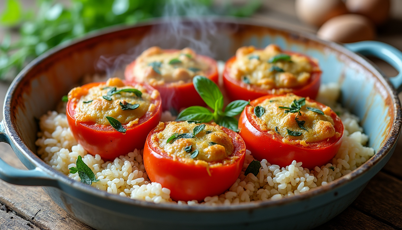 Tomates farcies sur lit de riz au four : le guide éclair pour foncer sans hésiter 6 découvrez comment préparer facilement des tomates farcies savoureuses sur un lit de riz au four grâce à notre guide rapide. astuces, étapes simples et conseils pour réussir ce plat convivial à coup sûr !