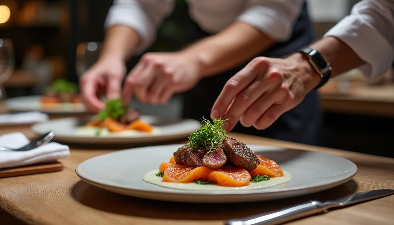 Rodez : Un chef étoilé de Copenhague fait l'expérience de la gastronomie locale aux côtés de Vasco Baldisserotto à Opéra 6 découvrez comment un chef étoilé venu de copenhague explore la richesse de la gastronomie de rodez en collaboration avec vasco baldisserotto au restaurant opéra. une rencontre gourmande entre tradition locale et créativité internationale.