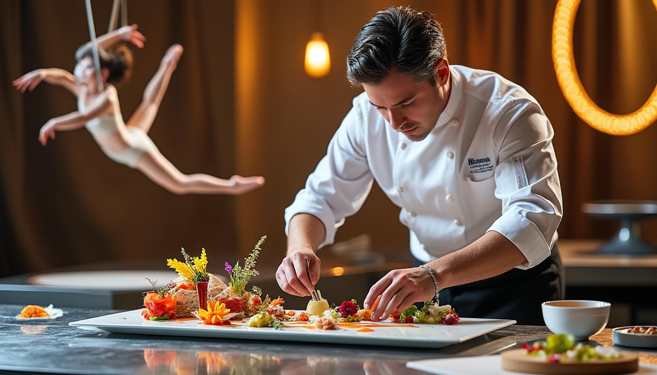 découvrez à le mans une expérience unique où un chef étoilé sarthois fusionne art du cirque et haute gastronomie pour un repas exceptionnel et surprenant.