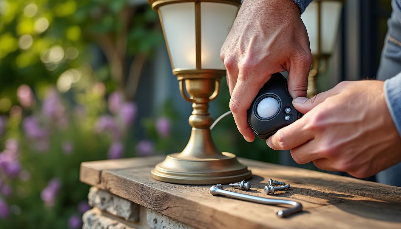 découvrez notre guide complet pas à pas pour installer facilement un détecteur de mouvement sur votre lampe d'extérieur et sécuriser votre maison en toute simplicité.