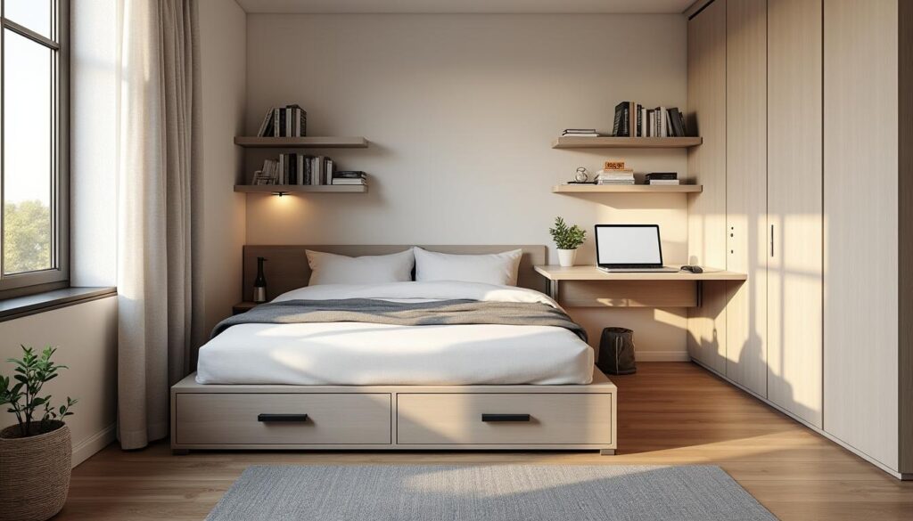 découvrez des astuces ingénieuses pour maximiser l'espace et agencer votre lit efficacement dans une petite chambre, alliant confort et optimisation.