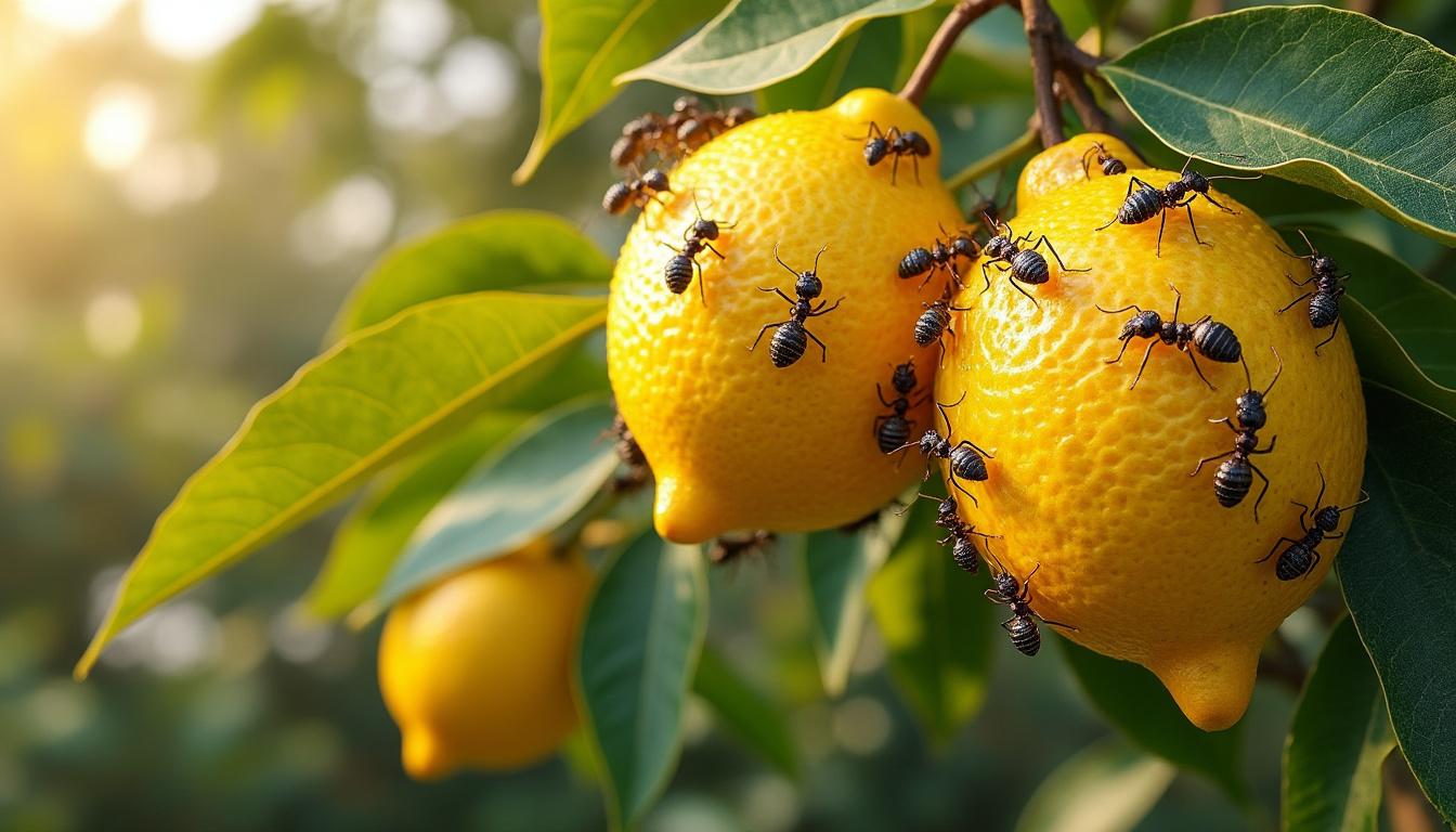 Envahissement de mon citronnier par des fourmis : causes et méthodes efficaces pour s'en débarrasser 3 découvrez pourquoi votre citronnier est envahi par des fourmis et apprenez des méthodes efficaces pour les éliminer et protéger votre arbre.
