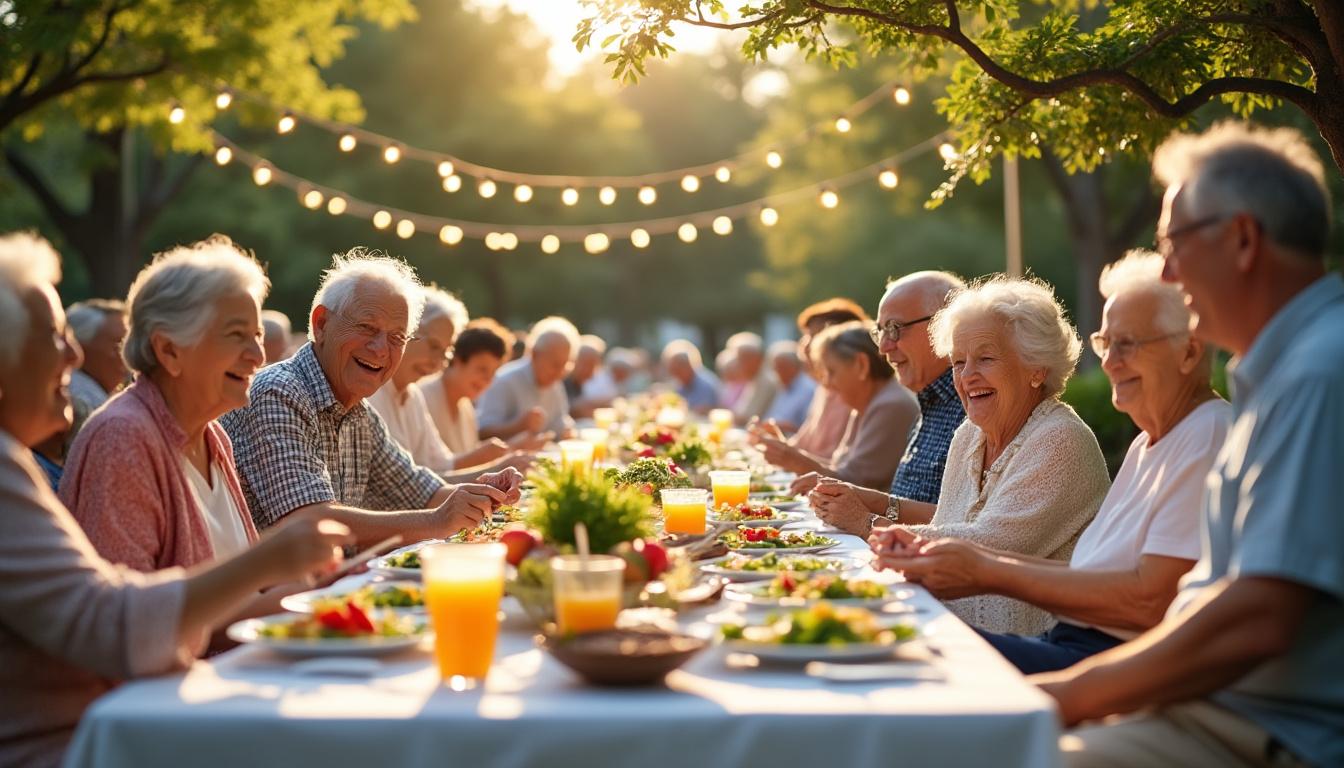 découvrez un repas convivial réunissant 270 aînés pour une journée pleine de partage, de joie et de moments chaleureux entre générations.