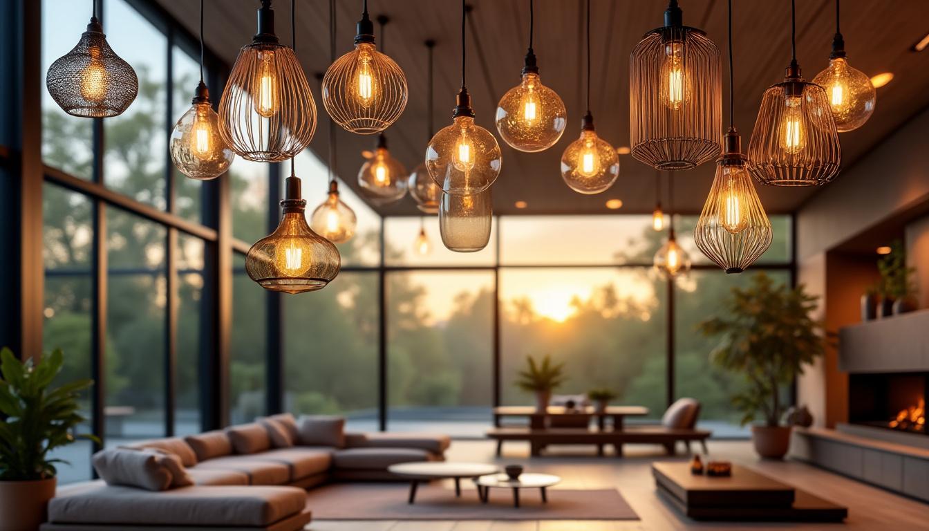 découvrez les 30 suspensions incontournables pour éclairer votre salon en 2026 et apportez style et luminosité à votre intérieur.