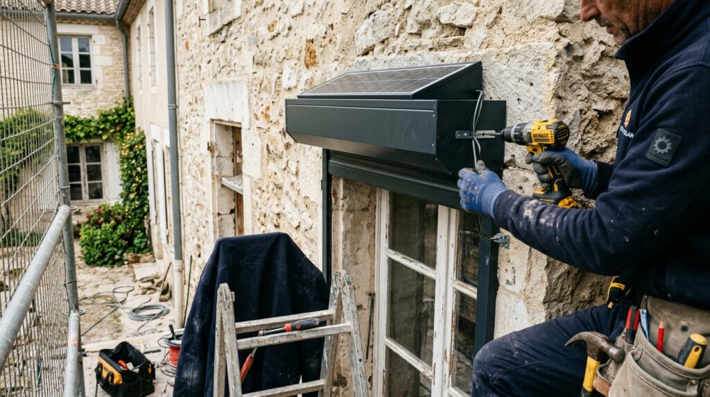 installation volet roulant solaire artisan