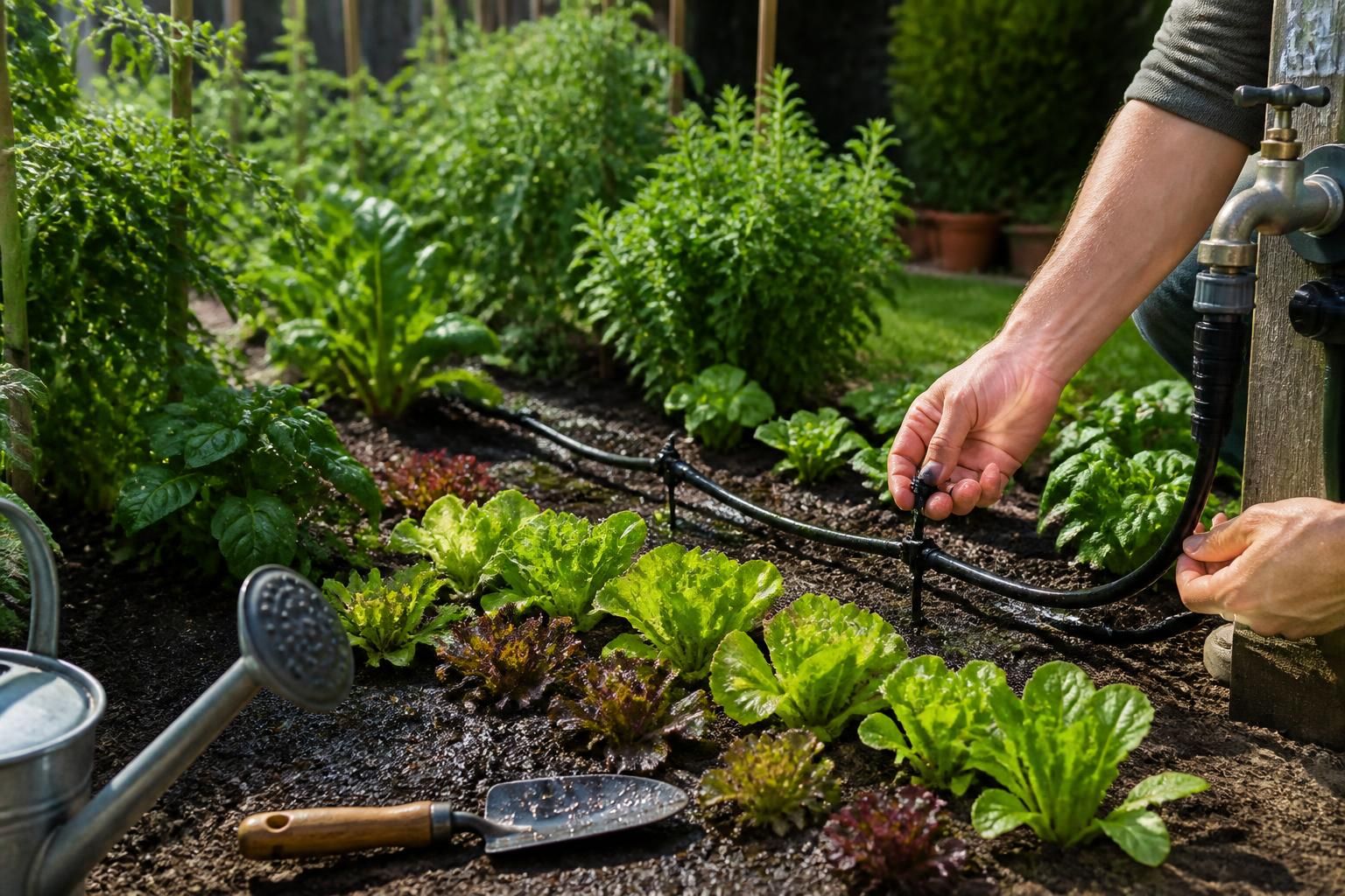 découvrez comment installer un système d’arrosage automatique économique pour votre potager et simplifiez l'entretien de vos plantes tout en économisant de l'eau.