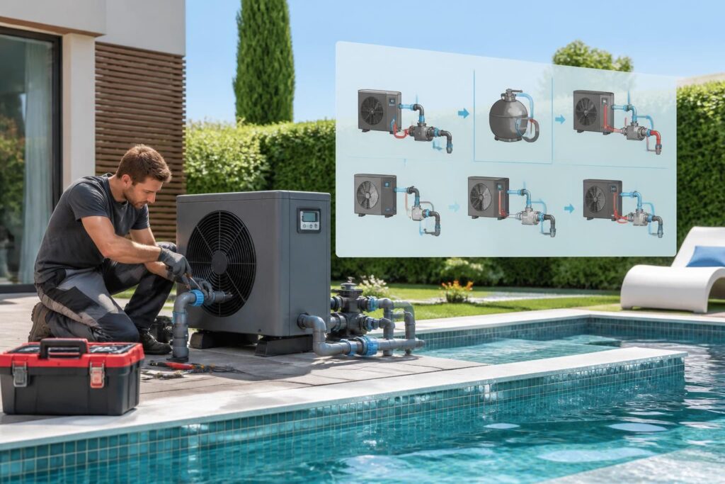 découvrez notre guide complet pour installer vous-même une pompe à chaleur pour votre piscine, avec des schémas clairs et des étapes détaillées pour réussir votre installation facilement.
