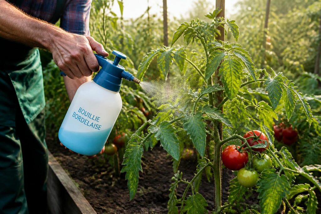 découvrez comment utiliser la bouillie bordelaise pour protéger efficacement vos tomates, avec un dosage précis et une fréquence optimale pour un traitement sans excès.