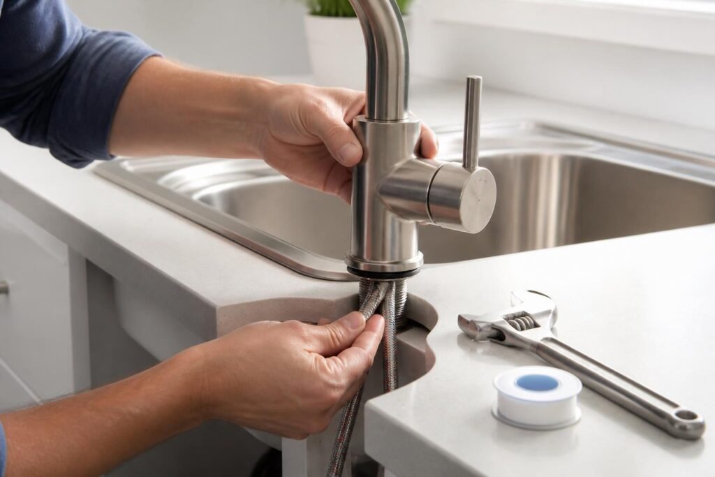 découvrez notre guide pratique pour remplacer un robinet de cuisine en toute sécurité, étape par étape, afin d'éviter les fuites lors du remontage.